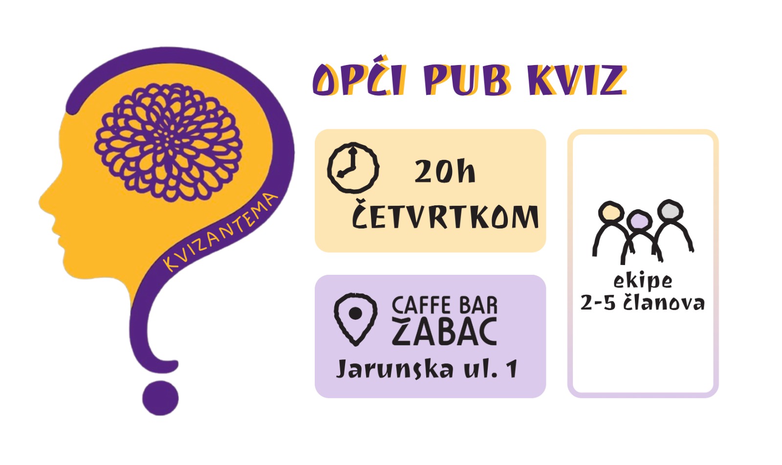 Kvizantema opći pub kviz u Žabcu
