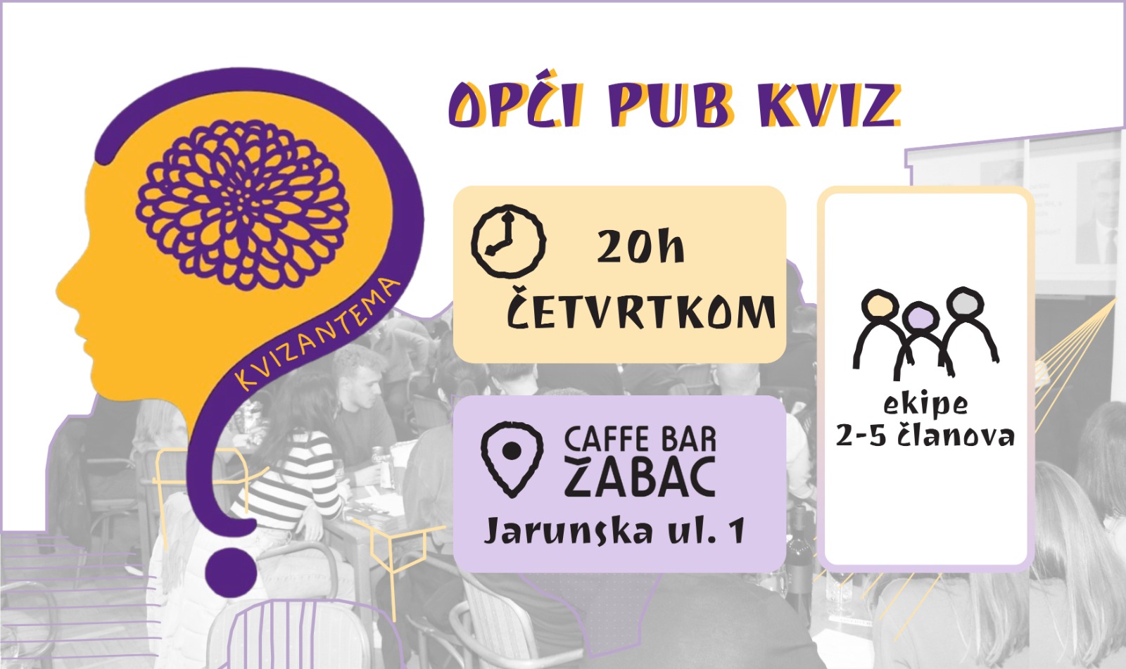 Kvizantema opći pub kviz u Žabcu