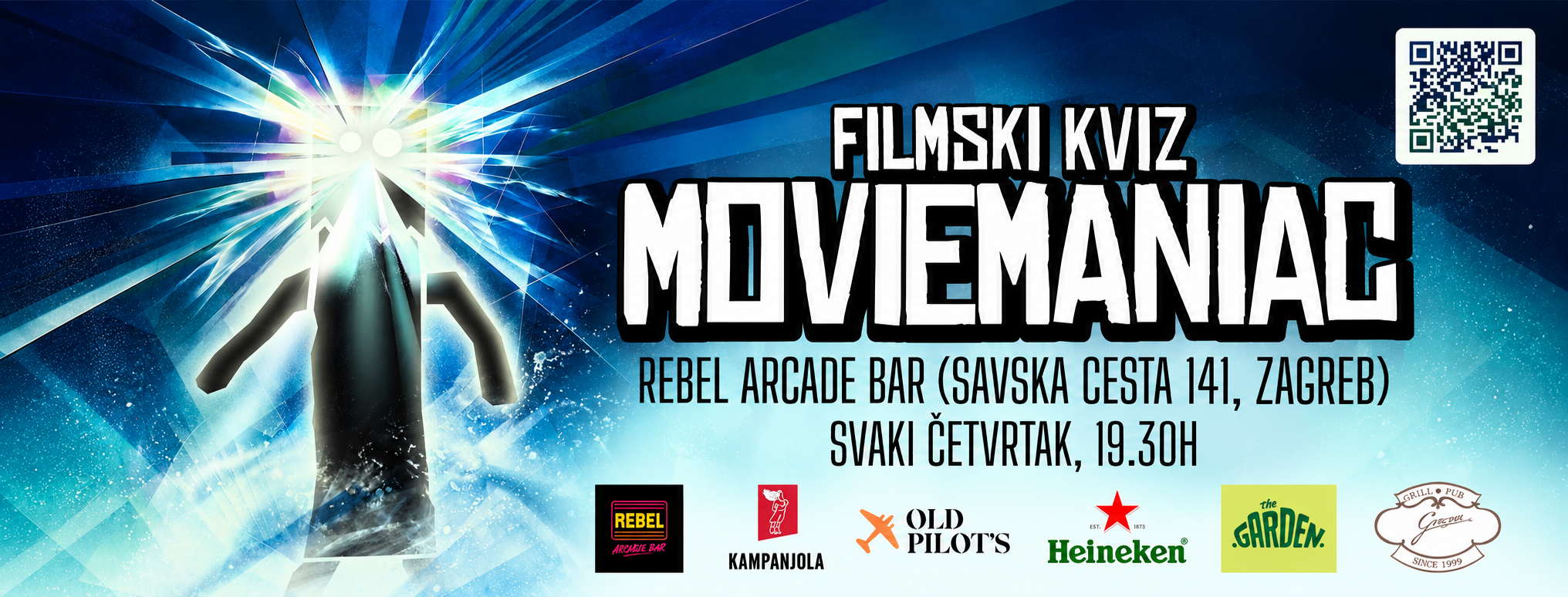 Moviemaniac (filmski KRiP kviz) @Rebel Arcade Bar - svaki četvrtak