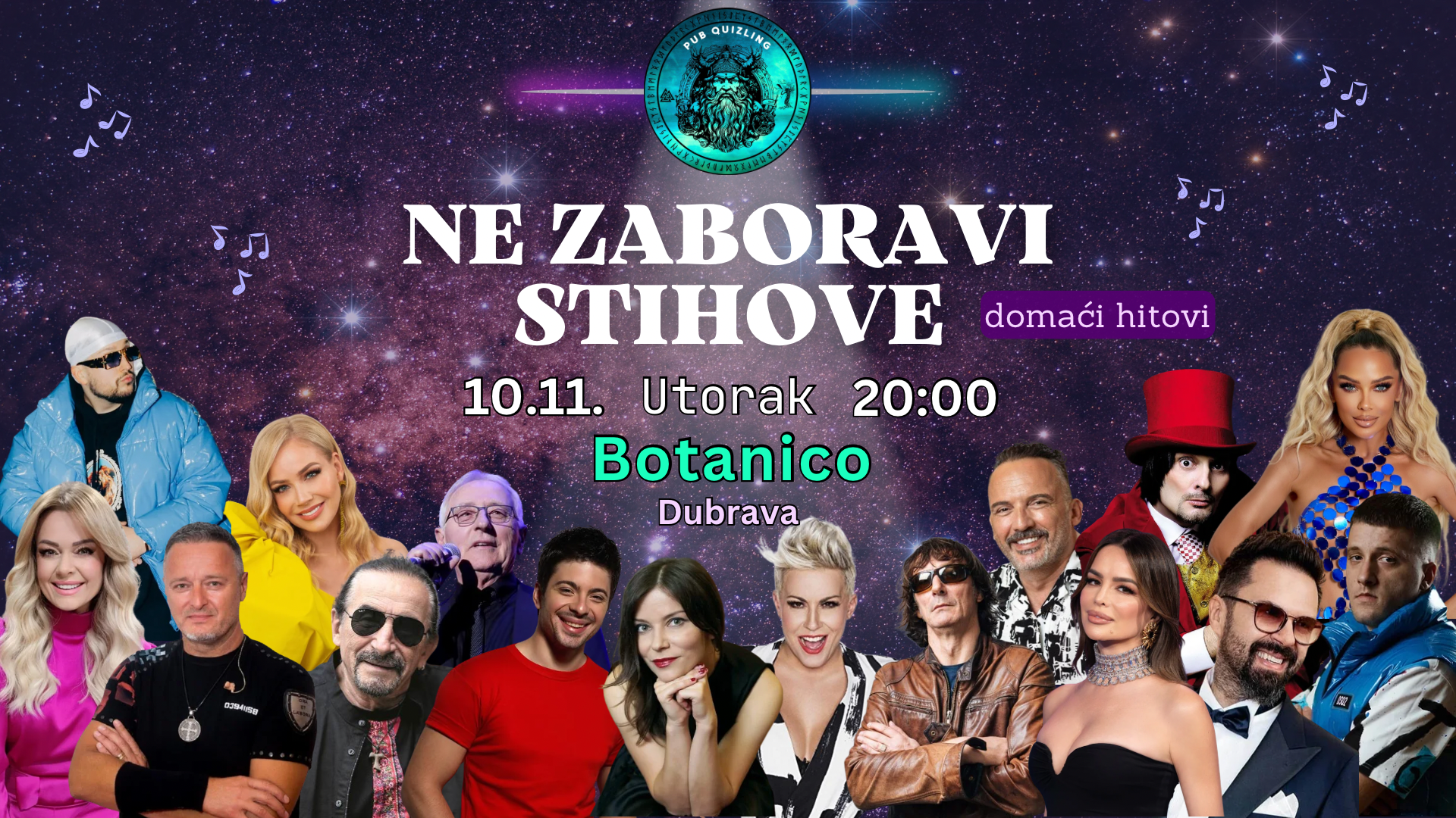 Ne zaboravi stihove kviz u Botanicu 💃🏼🕺🏻🎙️🎶